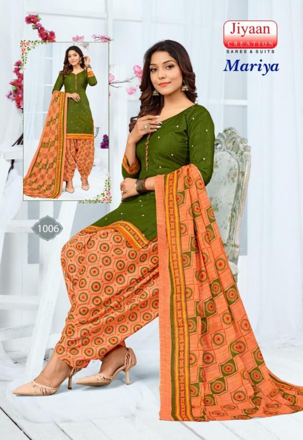 Jiyaan Mariya Cotton Designer Exclusive Dress Material